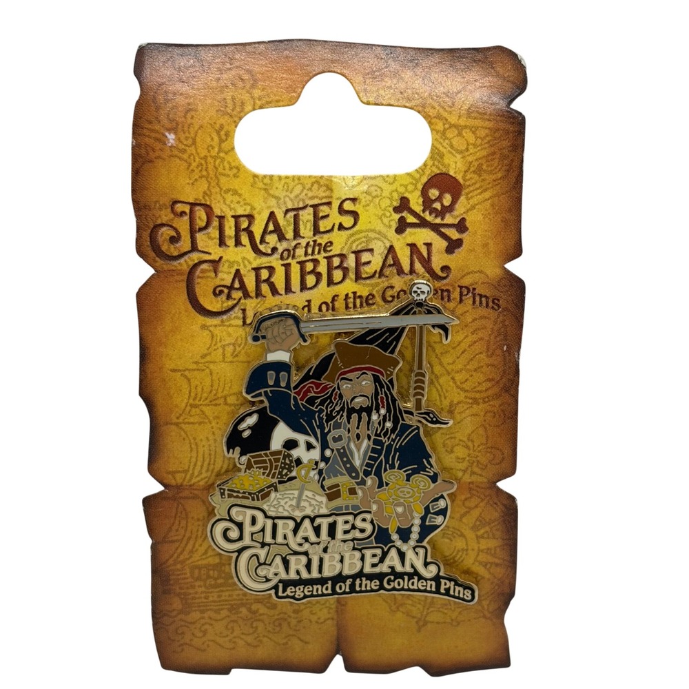 Disney Pirates of the Caribbean Legend of the Golden Pins Jack Sparrow 2006 Pin